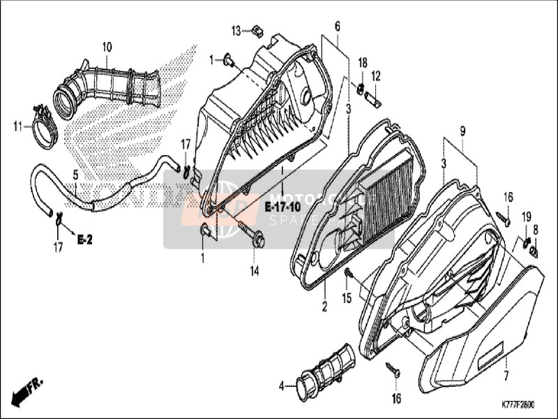 17225K77V00, Case Sub Assy., Air Clean, Honda, 0